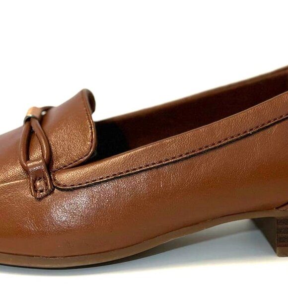 Clarks Collection Juliet Shine Women's Tan Leather Slip-On Loafers Size 6 - Picture 3 of 10